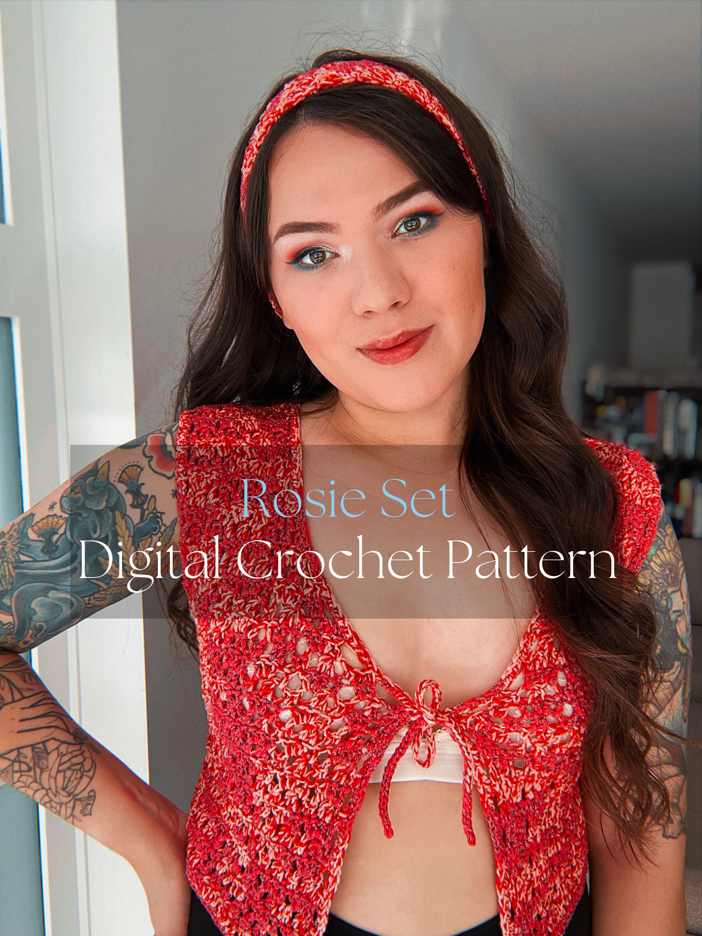 Rosie Vest & Hairband Set Digital PDF Crochet Pattern