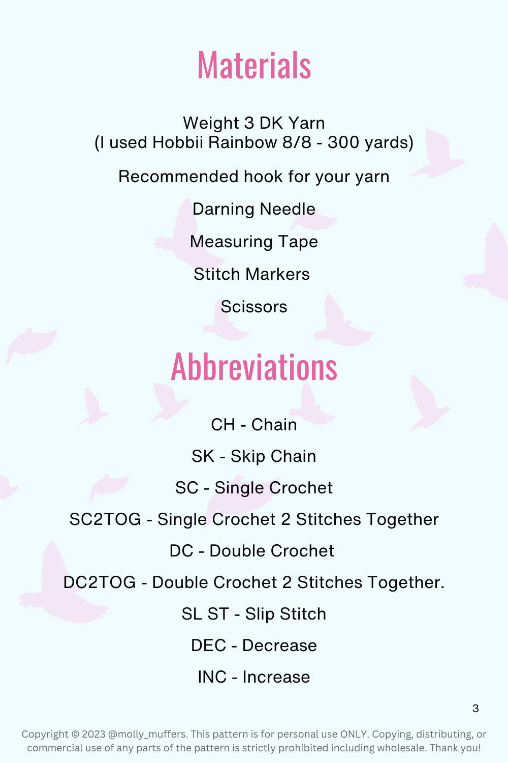 Dove Top Digital PDF Crochet Pattern