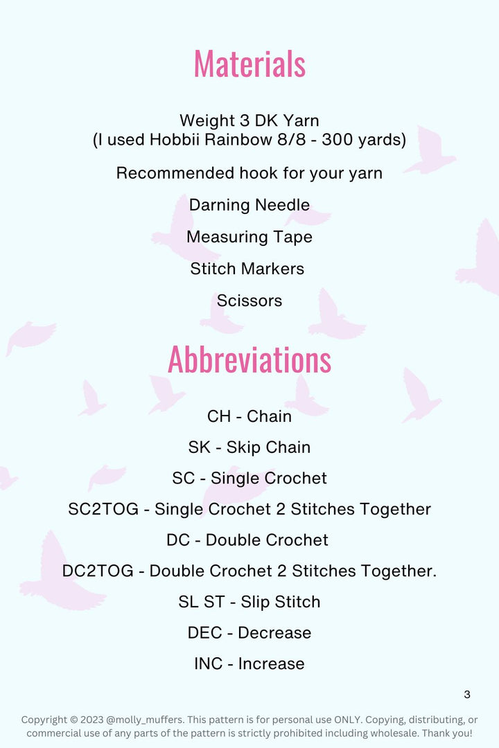 Digital PDF Patterns – MollyMuffersCrochet